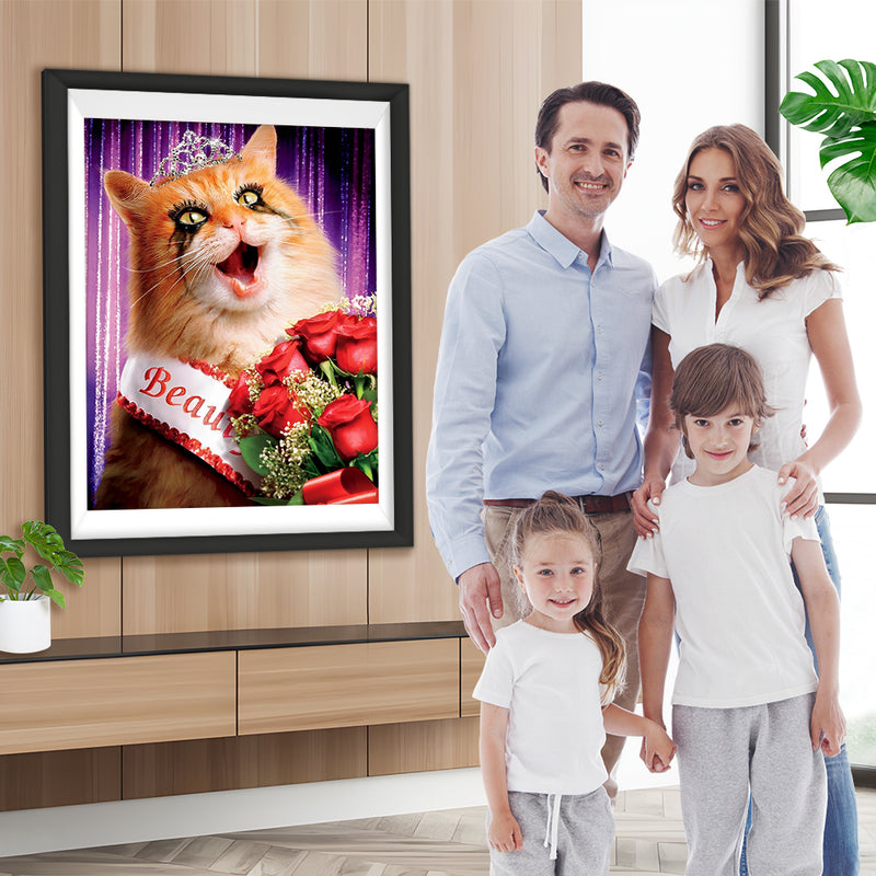 Chat Champion de Beauté Broderie Diamant