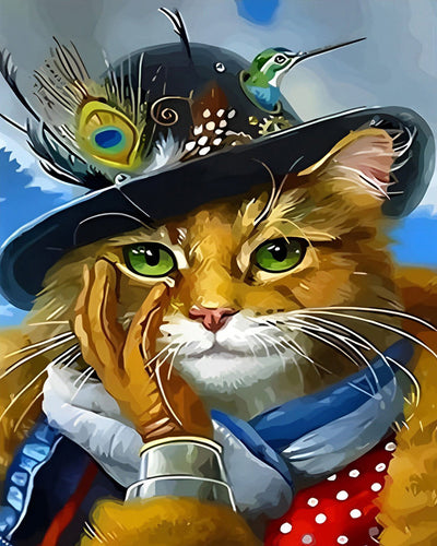 Chat Gentilhomme Broderie Diamant