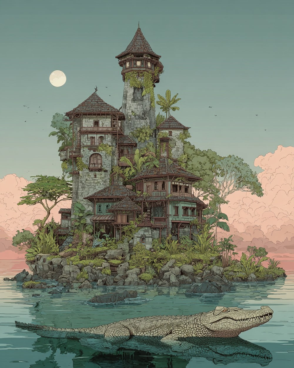 Château Crocodile Broderie Diamant