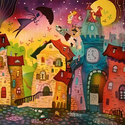 Château Fantastique Cartoon Broderie Diamant