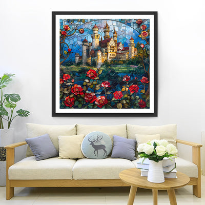 Château Jardin de Roses Broderie Diamant