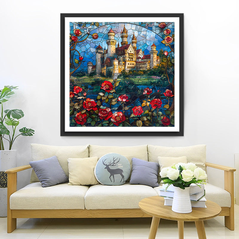 Château Jardin de Roses Broderie Diamant