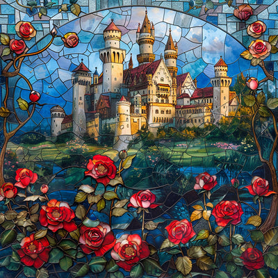 Château Jardin de Roses Broderie Diamant