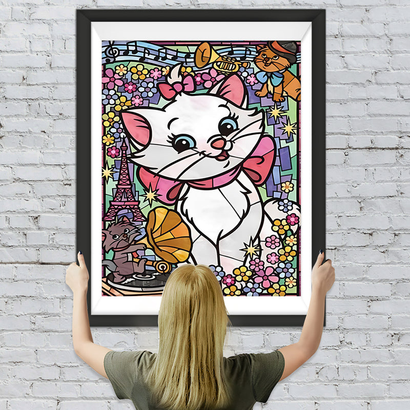 Chaton avec Nœuds Papillon Broderie Diamant
