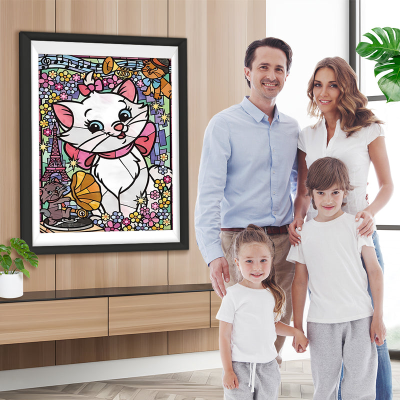 Chaton avec Nœuds Papillon Broderie Diamant