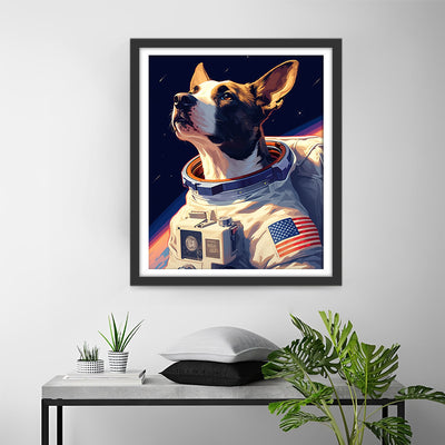 Chien Astronaute Broderie Diamant