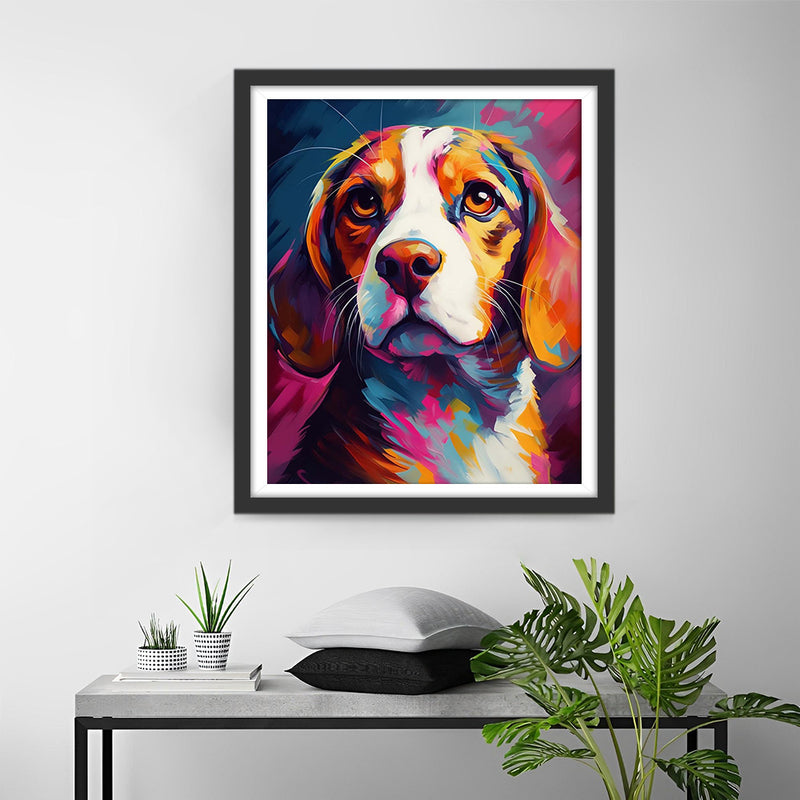 Chien Beagle Broderie Diamant
