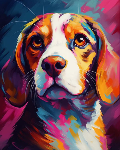 Chien Beagle Broderie Diamant
