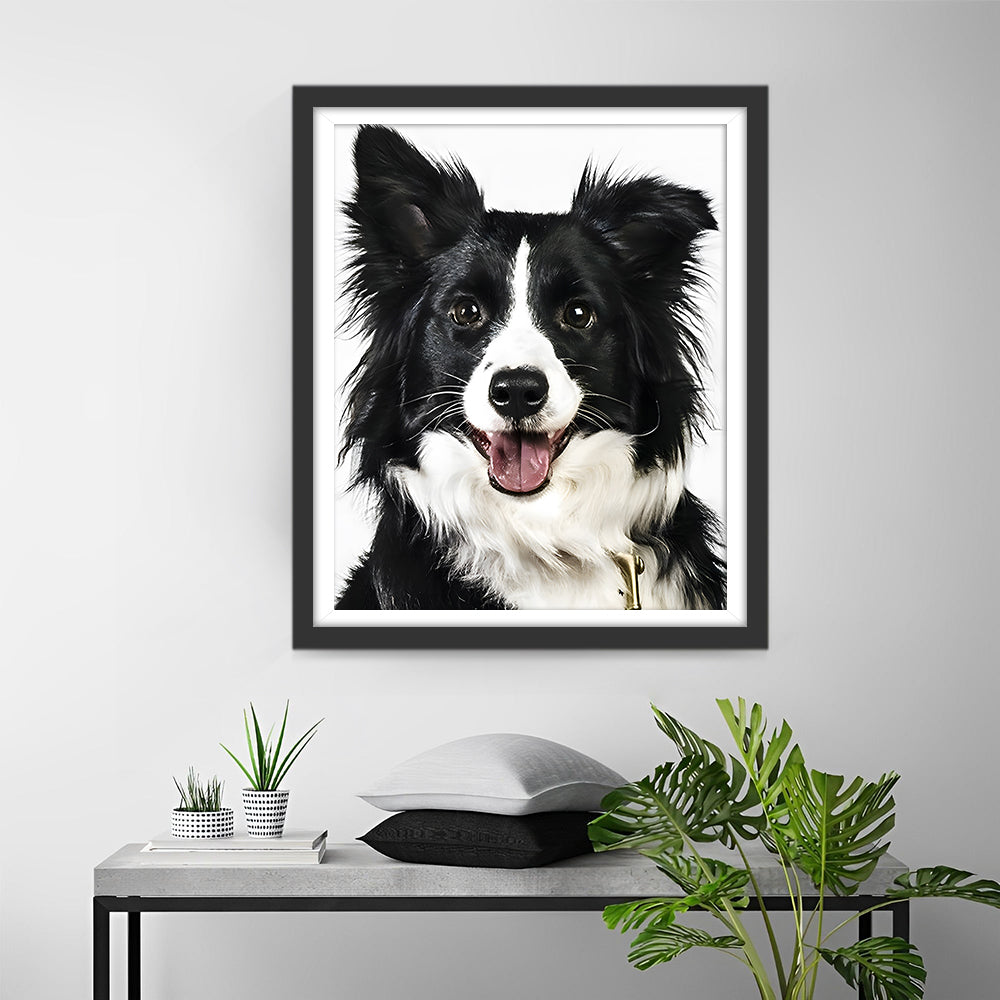 Chien Coloré en Style Pop Art Broderie Diamant