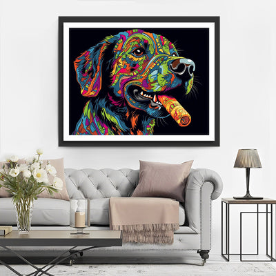 Chien Pop-Art Broderie Diamant