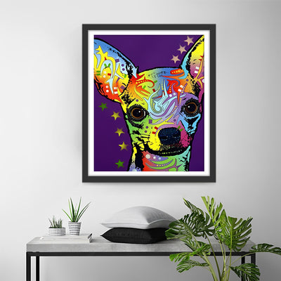 Chihuahua en Pop Art Broderie Diamant