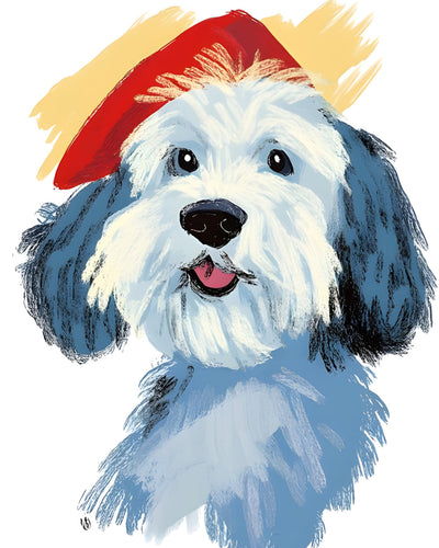 Chiot Portant un Chapeau Broderie Diamant