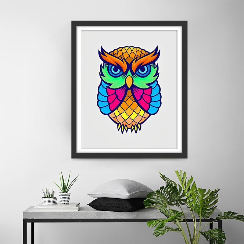 Chouette de Dessin Animé Colorée Broderie Diamant