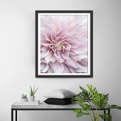Chrysanthème Rose epanoui Broderie Diamant