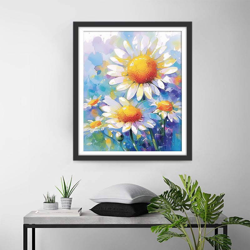 Chrysanthème Style Peinture à l’Huile Broderie Diamant