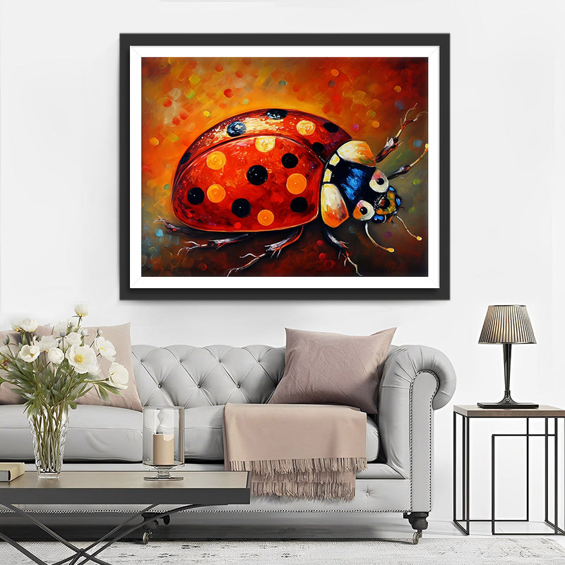 Coccinelle Rouge Broderie Diamant
