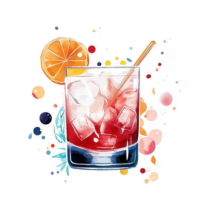 Cocktail de Jus d’Orange avec des Glacons Broderie Diamant