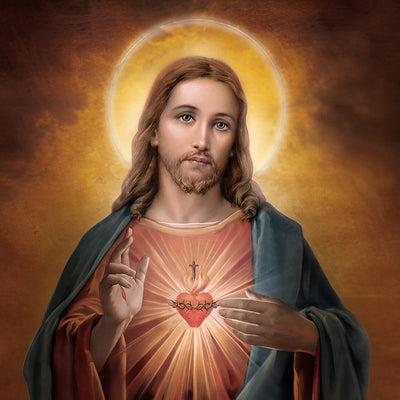 Cœur Lumineux de Jesus Broderie Diamant