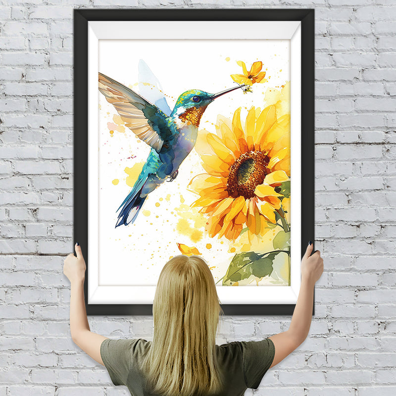 Colibri et Tournesol Broderie Diamant