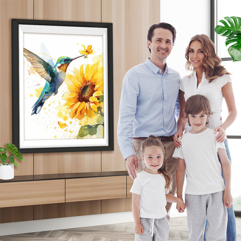 Colibri et Tournesol Broderie Diamant