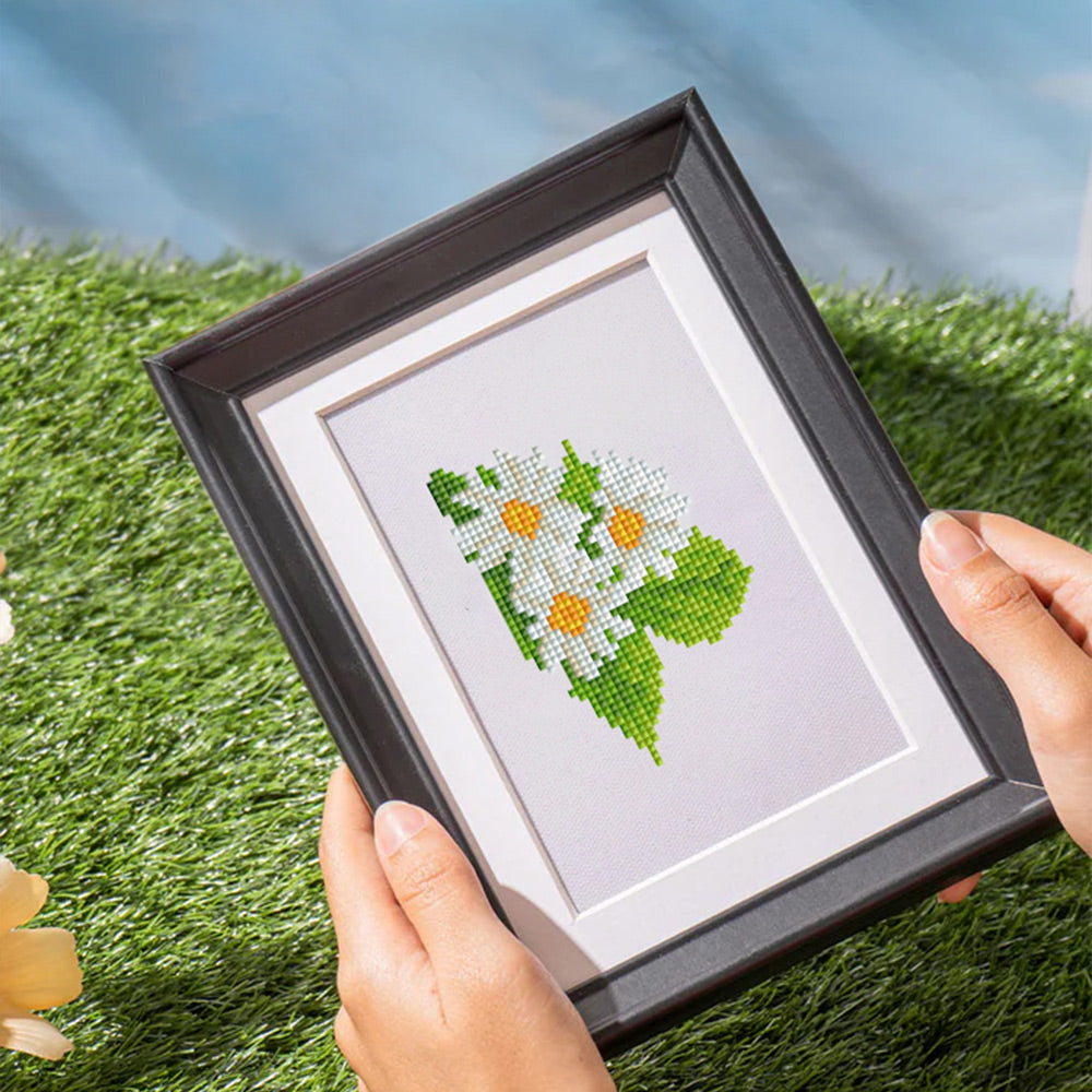 Collection de Fleurs 12 Pièces – Kit de Broderie Diamant Mini