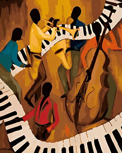 Concert Abstrait Broderie Diamant