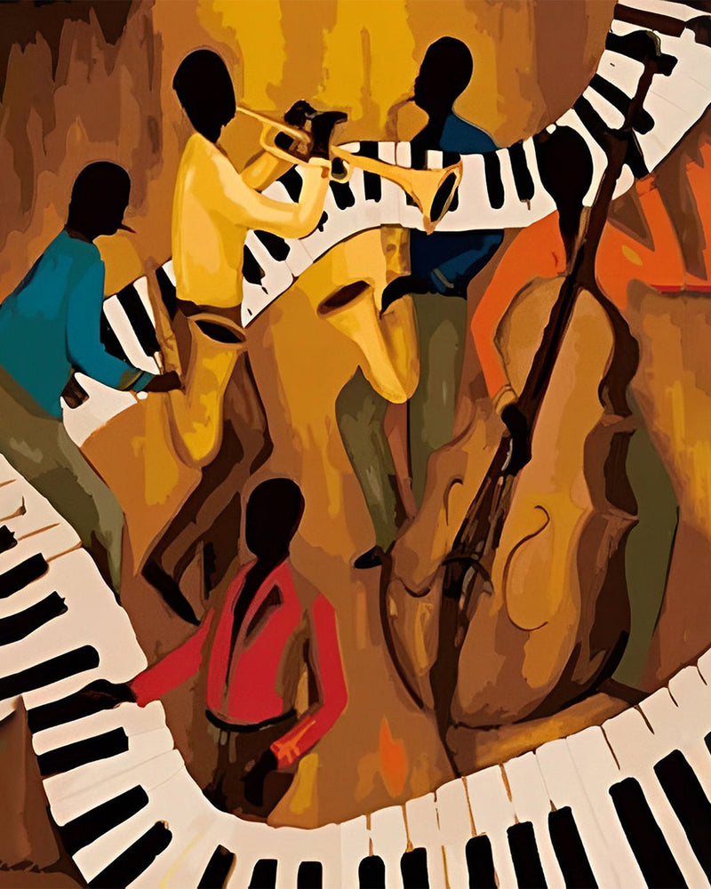 Concert Abstrait Broderie Diamant