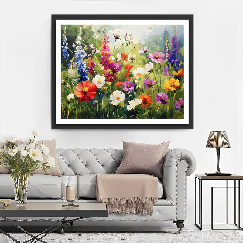 Coquelicots dans la Nature Broderie Diamant