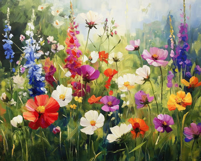 Coquelicots dans la Nature Broderie Diamant