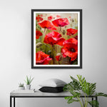 Coquelicots et Bourgeons Broderie Diamant