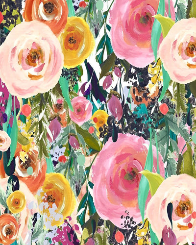 Coquelicots Roses Abstraits Broderie Diamant