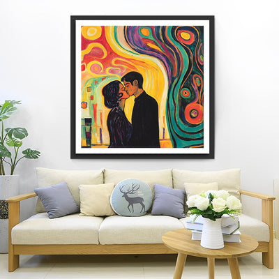 Couple Amoureux Broderie Diamant
