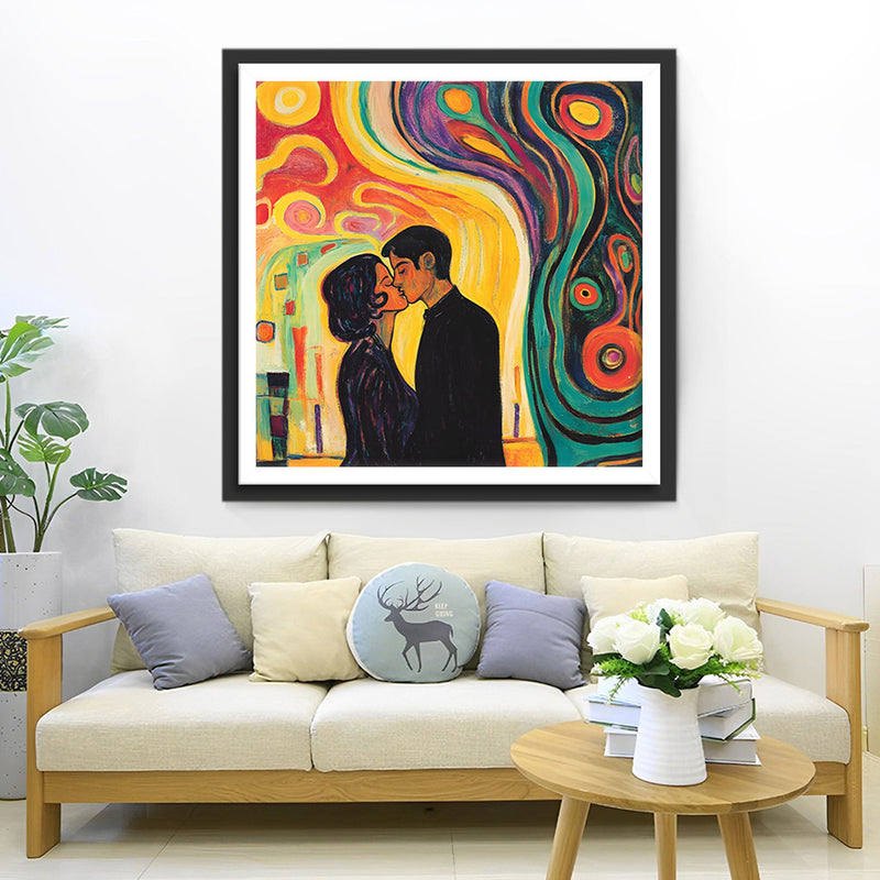 Couple Amoureux Broderie Diamant
