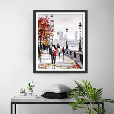 Couple sous la Grande Roue Broderie Diamant