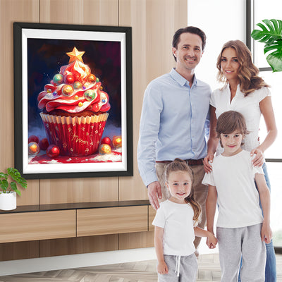 Cupcake de Noël Broderie Diamant
