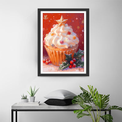 Cupcake de Noël Broderie Diamant