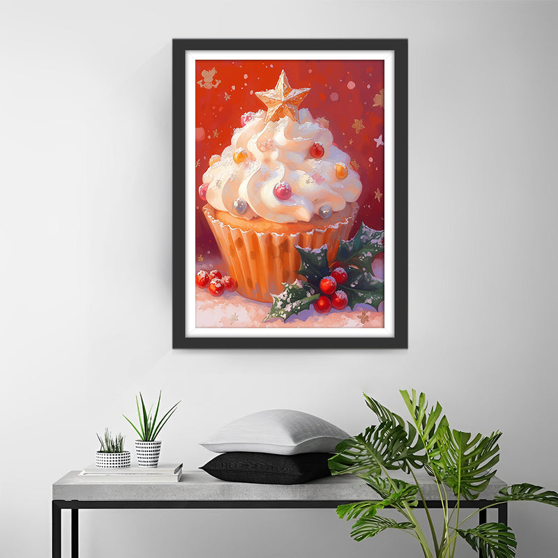 Cupcake de Noël Broderie Diamant