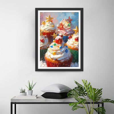 Cupcakes de Noël Broderie Diamant