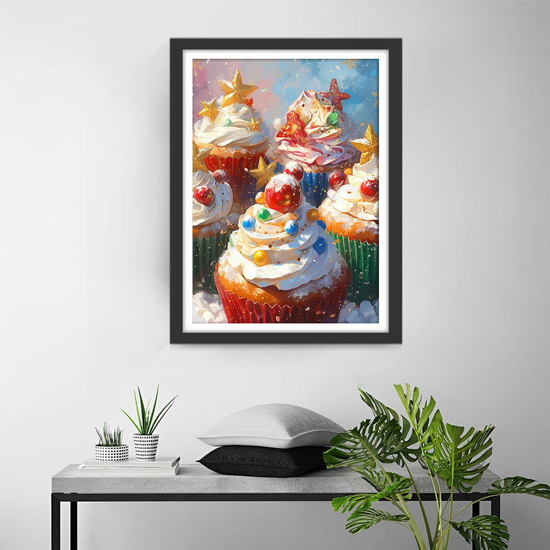 Cupcakes de Noël Broderie Diamant