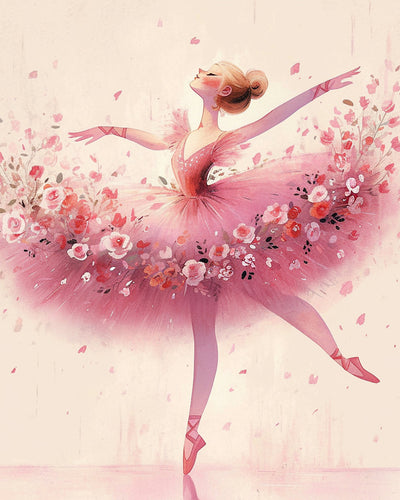 Danseuse de Ballet elegante Broderie Diamant