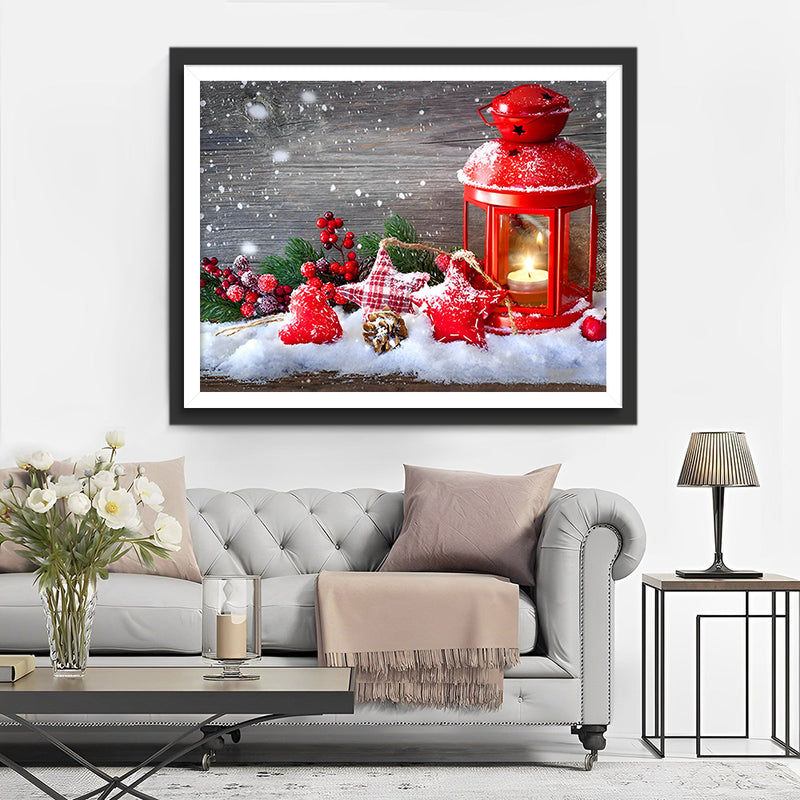 Decorations de Noël dans la Neige Broderie Diamant