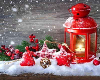 Decorations de Noël dans la Neige Broderie Diamant
