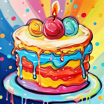 Délicieux Gâteau d’Anniversaire Broderie Diamant