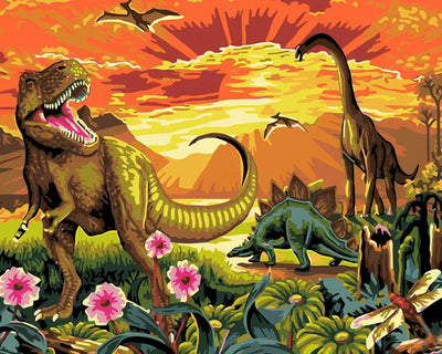 Dinosaure Jurassique Geant Broderie Diamant