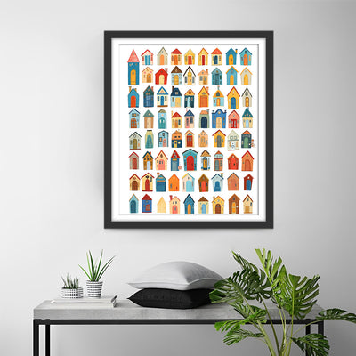 Diverses Petites Maisons Broderie Diamant