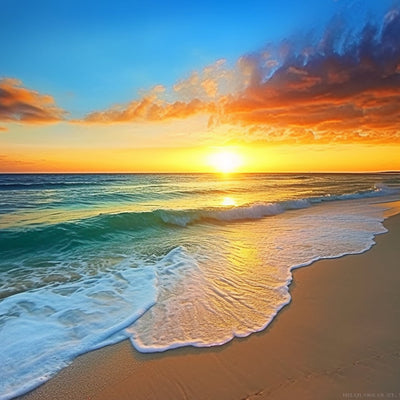 Eaux de Mer et Plage Broderie Diamant