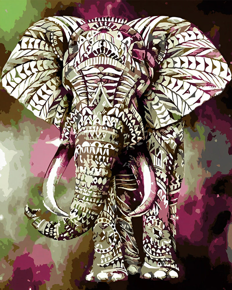 elephant à Motifs Broderie Diamant