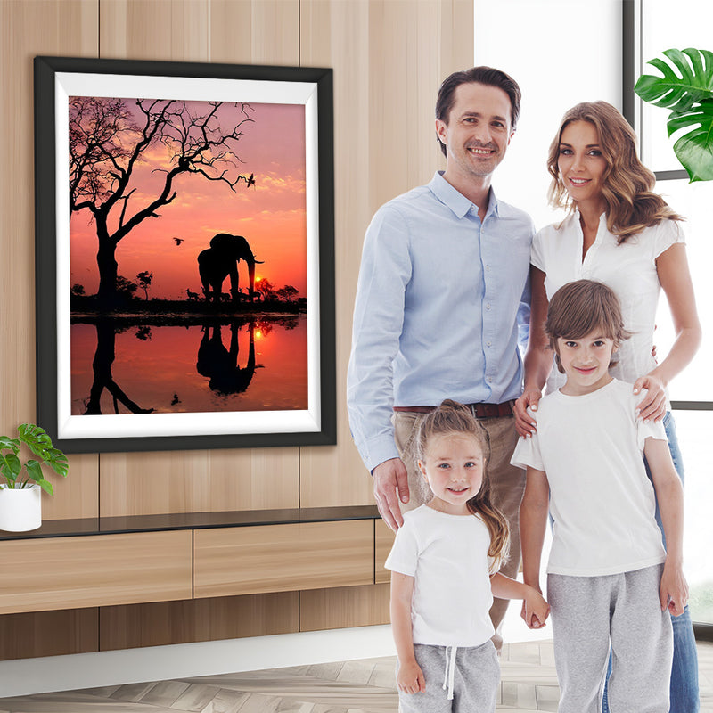Éléphant et Sa Propre Image dans l&