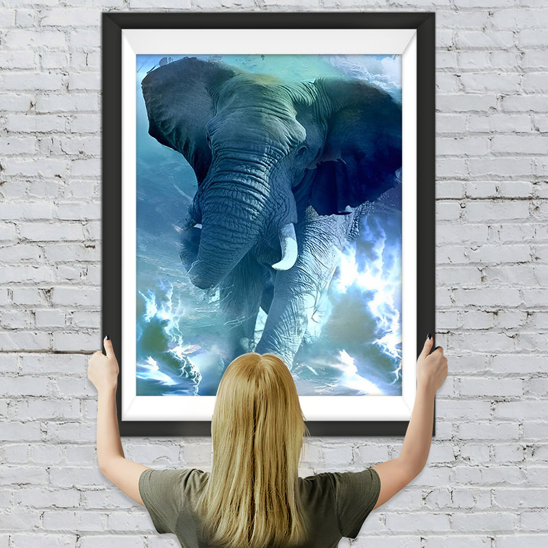 Éléphant Fantastique Broderie Diamant