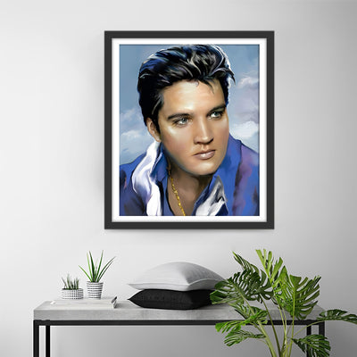 Elvis Presley Sérieux Broderie Diamant